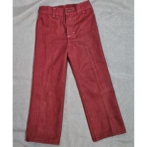 Vintage 70s JCPenney Super Denim Pants Girls Size 5 Red